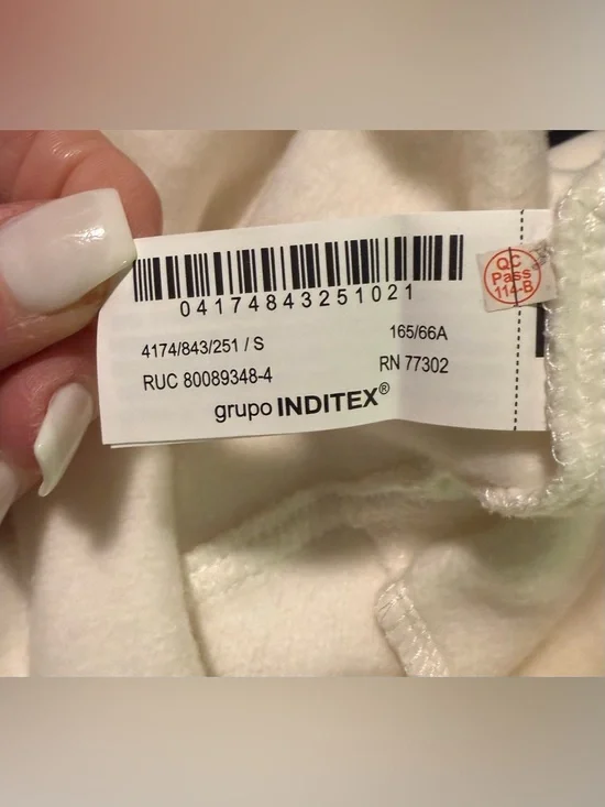 NWT ZARA Cream Sweatshirt & Wide-Leg Sweatpants Set - Size Small - Oversized - Picture 11 of 12